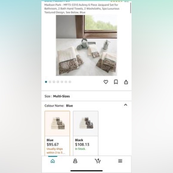 Madison Park - MP73-5310 Aubrey 6 Piece Jacquard Set for Bathroom, - Picture 2 of 2